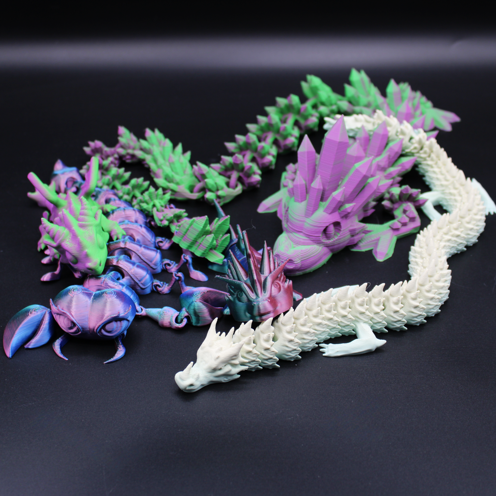 Beweglicher3D-Drachen aus PLA in den Größen S - XXL
